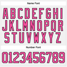 Charger l'image dans la galerie, Custom White Pink-Black Hockey Lace Neck Jersey