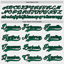 Charger l'image dans la galerie, Custom White Kelly Green-Black Hockey Lace Neck Jersey