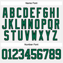 Charger l'image dans la galerie, Custom White Kelly Green-Black Hockey Lace Neck Jersey