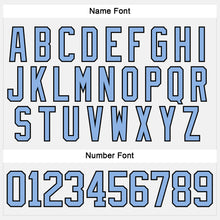 Charger l'image dans la galerie, Custom White Light Blue-Black Hockey Lace Neck Jersey