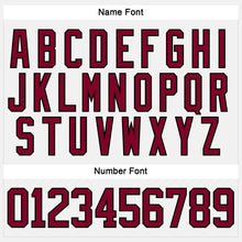 Charger l'image dans la galerie, Custom White Maroon-Black Hockey Lace Neck Jersey