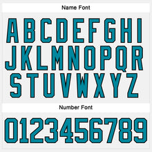 Charger l'image dans la galerie, Custom White Teal-Black Hockey Lace Neck Jersey