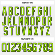 Charger l'image dans la galerie, Custom White Neon Green-Black Hockey Lace Neck Jersey