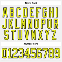 Charger l'image dans la galerie, Custom White Neon Yellow-Black Hockey Lace Neck Jersey