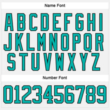 Charger l'image dans la galerie, Custom White Aqua-Black Hockey Lace Neck Jersey