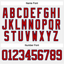 Charger l'image dans la galerie, Custom White Red-Navy Hockey Lace Neck Jersey