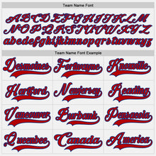 Charger l'image dans la galerie, Custom White Red-Royal Hockey Lace Neck Jersey