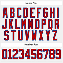 Charger l'image dans la galerie, Custom White Red-Royal Hockey Lace Neck Jersey