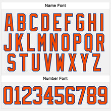 Charger l'image dans la galerie, Custom White Orange-Royal Hockey Lace Neck Jersey