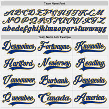 Charger l'image dans la galerie, Custom White Royal-Old Gold Hockey Lace Neck Jersey