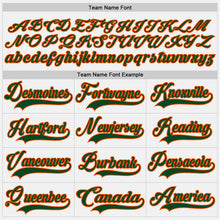 Charger l'image dans la galerie, Custom White Green-Orange Hockey Lace Neck Jersey