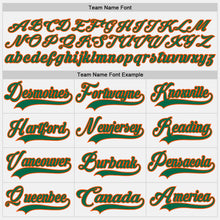 Charger l'image dans la galerie, Custom White Kelly Green-Orange Hockey Lace Neck Jersey