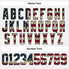 Charger l'image dans la galerie, Custom White Vintage USA Flag Black-Maroon Hockey Lace Neck Jersey