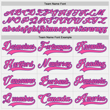 Charger l'image dans la galerie, Custom White Purple-Pink Hockey Lace Neck Jersey