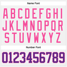 Charger l'image dans la galerie, Custom White Purple-Pink Hockey Lace Neck Jersey