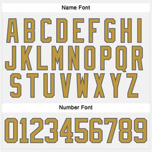 Charger l'image dans la galerie, Custom White Old Gold-Steel Gray Hockey Lace Neck Jersey