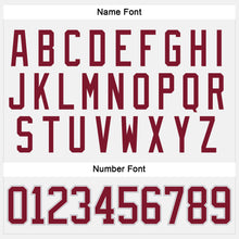 Charger l'image dans la galerie, Custom White Crimson-Gray Hockey Lace Neck Jersey