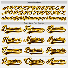 Charger l'image dans la galerie, Custom White Brown-Gold Hockey Lace Neck Jersey