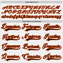 Charger l'image dans la galerie, Custom White Brown-Orange Hockey Lace Neck Jersey