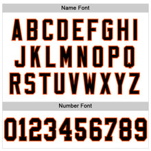 Charger l'image dans la galerie, Custom White Black-Orange Mesh Authentic Throwback Football Jersey