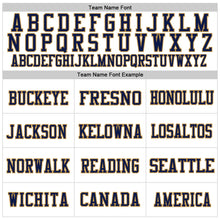 Charger l'image dans la galerie, Custom White Navy-Old Gold Mesh Authentic Throwback Football Jersey