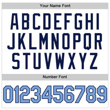 Загрузить изображение в средство просмотра галереи, Custom White Light Blue-Navy Authentic Throwback Baseball Jersey