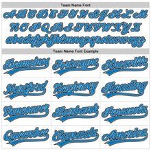 Загрузить изображение в средство просмотра галереи, Custom White Blue Gray-Black Authentic Throwback Baseball Jersey