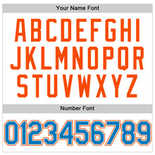 Загрузить изображение в средство просмотра галереи, Custom White Blue-Orange Authentic Throwback Baseball Jersey