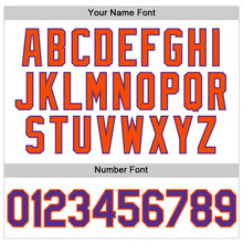 Загрузить изображение в средство просмотра галереи, Custom White Purple-Orange Authentic Throwback Baseball Jersey