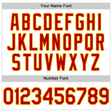 Загрузить изображение в средство просмотра галереи, Custom White Red-Gold Authentic Throwback Baseball Jersey