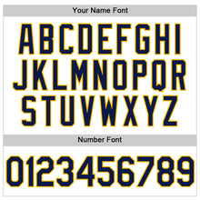 Загрузить изображение в средство просмотра галереи, Custom White Navy-Gold Authentic Throwback Baseball Jersey