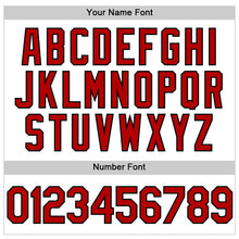 Загрузить изображение в средство просмотра галереи, Custom White Red-Black Authentic Throwback Baseball Jersey