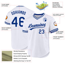 Загрузить изображение в средство просмотра галереи, Custom White Royal Authentic Throwback Baseball Jersey