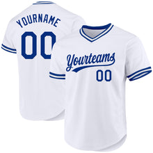 Загрузить изображение в средство просмотра галереи, Custom White Royal Authentic Throwback Baseball Jersey