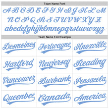 Загрузить изображение в средство просмотра галереи, Custom White Light Blue Authentic Throwback Baseball Jersey