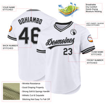 Загрузить изображение в средство просмотра галереи, Custom White Black-Gray Authentic Throwback Baseball Jersey