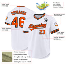 Загрузить изображение в средство просмотра галереи, Custom White Orange-Black Authentic Throwback Baseball Jersey