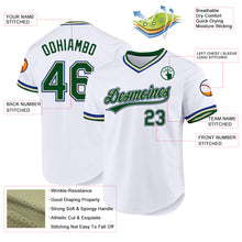Загрузить изображение в средство просмотра галереи, Custom White Green Cream-Royal Authentic Throwback Baseball Jersey