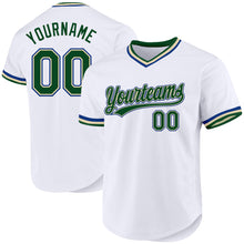 Загрузить изображение в средство просмотра галереи, Custom White Green Cream-Royal Authentic Throwback Baseball Jersey