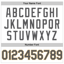 Загрузить изображение в средство просмотра галереи, Custom White Steel Gray Old Gold-Black Authentic Throwback Baseball Jersey