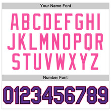 Загрузить изображение в средство просмотра галереи, Custom White Purple Black-Pink Authentic Throwback Baseball Jersey