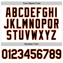 Загрузить изображение в средство просмотра галереи, Custom White Black-Orange Authentic Throwback Baseball Jersey