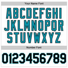 Загрузить изображение в средство просмотра галереи, Custom White Black-Teal Authentic Throwback Baseball Jersey