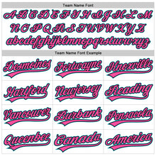 Загрузить изображение в средство просмотра галереи, Custom White Teal Black-Pink Authentic Throwback Baseball Jersey