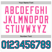 Загрузить изображение в средство просмотра галереи, Custom White Teal Black-Pink Authentic Throwback Baseball Jersey