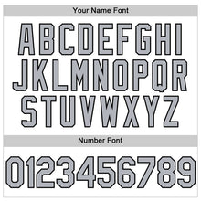 Загрузить изображение в средство просмотра галереи, Custom White Gray-Black Authentic Throwback Baseball Jersey