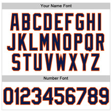 Загрузить изображение в средство просмотра галереи, Custom White Navy-Orange Authentic Throwback Baseball Jersey