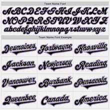 Загрузить изображение в средство просмотра галереи, Custom White Black-Purple Authentic Baseball Jersey