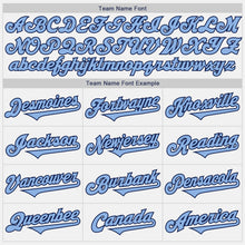 Загрузить изображение в средство просмотра галереи, Custom White Light Blue-Navy Authentic Baseball Jersey