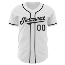 Загрузить изображение в средство просмотра галереи, Custom White Black Authentic Baseball Jersey